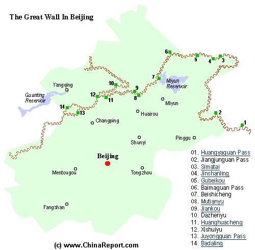 See & Browse ALL Great Wall Locations near Beijing on 1 Map !!!